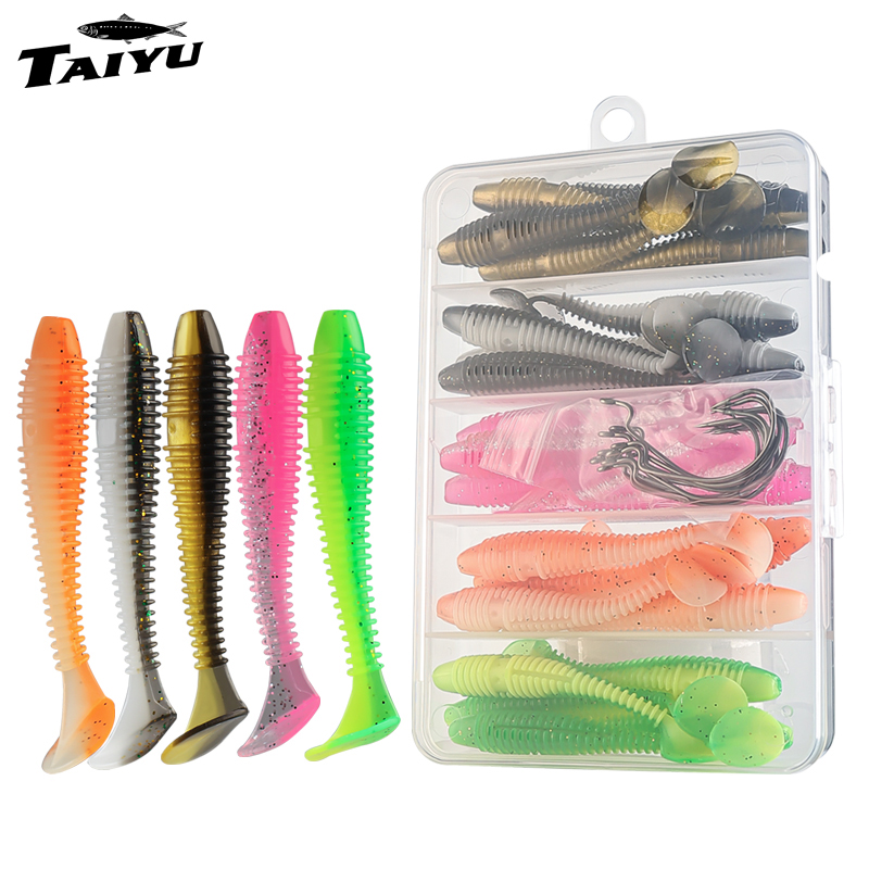 Fishing Lure Swimbait - TAIYU 25/35pcs/Set Soft Fishing Lure Set