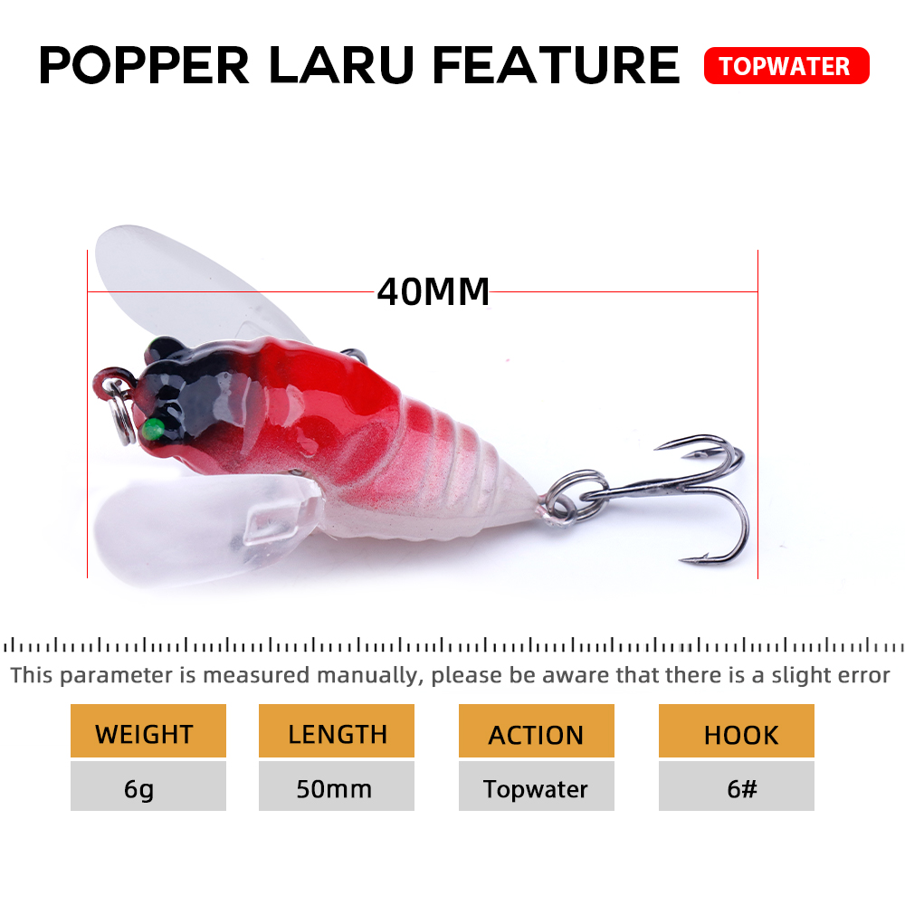 Agoie 6.5g 5cm Topwater Popper - огляд і ціна Fishing Lure Topwater