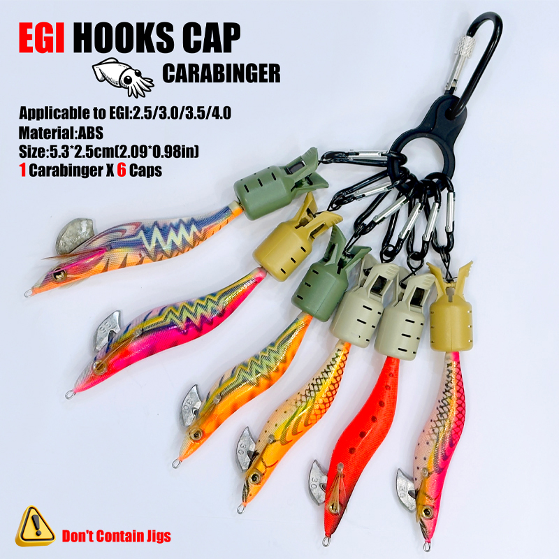 Squid Jig Hook Caps and Carabi - огляд і ціна Fishing Lure Accessories