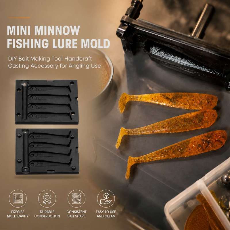 Mini Minnow Fishing Bait Mold, - огляд і ціна Fishing Lure Making Kit