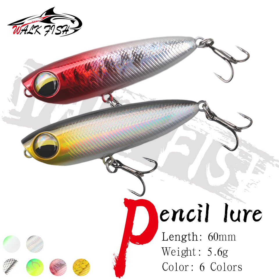 WALK FISH 1Pcs 6cm 5.6g Topwat - огляд і ціна Fishing Lure Topwater
