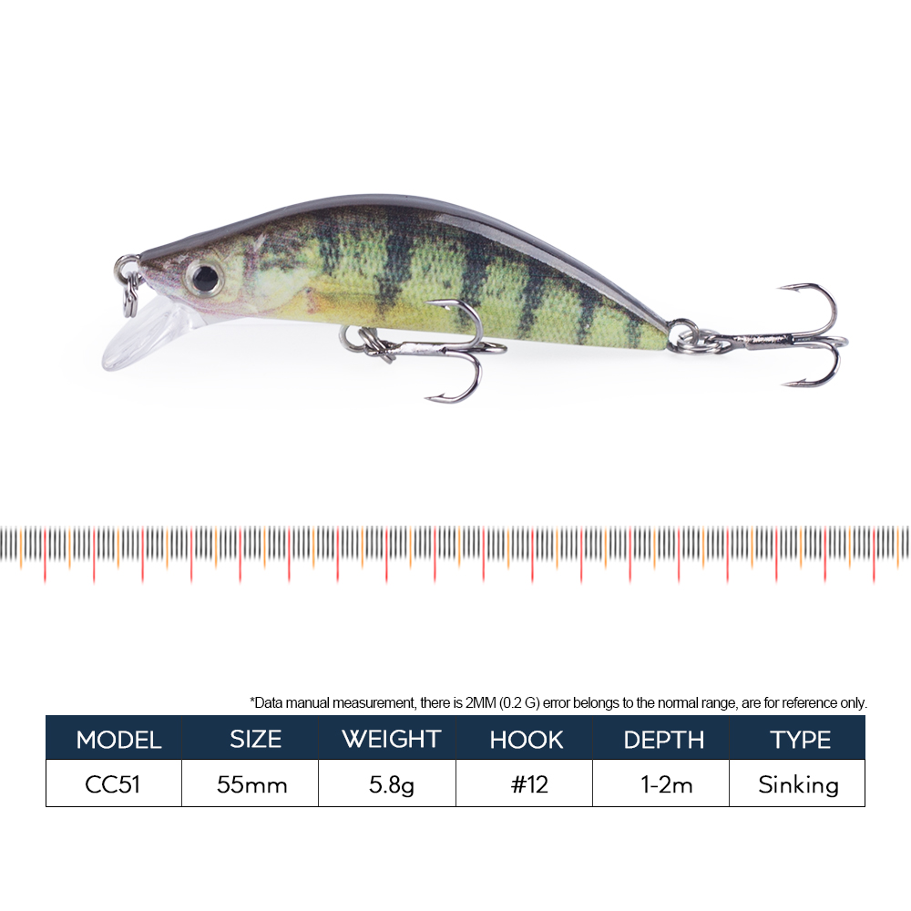 Hanlin Mini Minnow 55mm 5.8g F - огляд і ціна Fishing Lure Swimbait